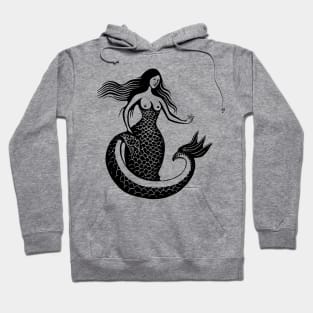 Woodcut Mermaid Hoodie